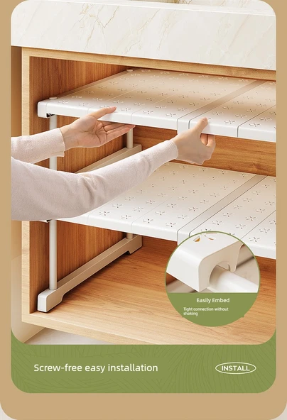 Lavabo Altı Rafı - 47-68 cm Uzunluk, 42 cm Genişlik, 32 cm Yükseklik - Resim 11