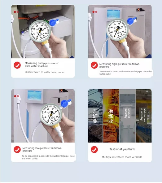 Su Basınç Ölçer - 0-1.0MPA 4 Nokta İç Diş Arayüzü * Direkt Tip - 11