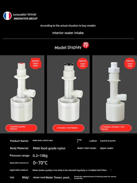 Otomatik Giriş Şamandıra Vanası - DN20 6 Dakika/1 inç + 6 Dakika 80 Mesh Ekran Filtresi - 4