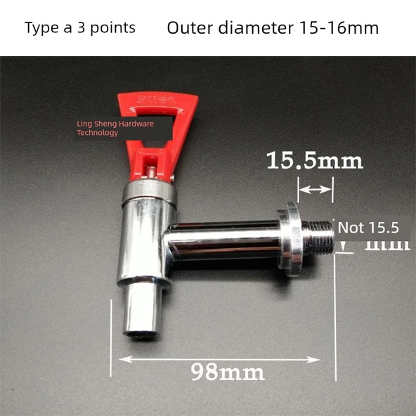 Elektrikli Su Isıtıcı Musluk - Tip A 3 Nokta (15-16mm Dış Çap) Paslanmaz Çelik