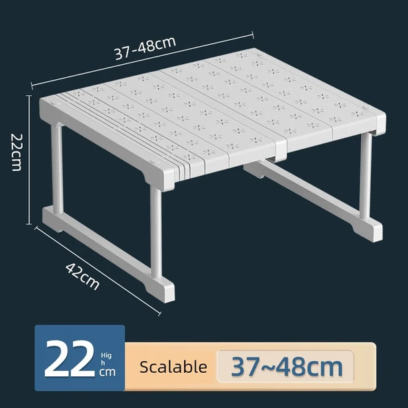 Lavabo Altı Rafı - 37-48 cm Uzunluk, 42 cm Genişlik, 22 cm Yükseklik
