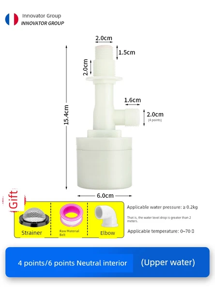 Otomatik Giriş Şamandıra Vanası - DN15/DN20 4/6 Nokta Çift Amaçlı