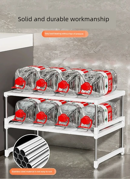 Lavabo Altı Düzenleyici Raf - 60-68cm Uzunluk, 32cm Genişlik, 23cm Yükseklik - 11