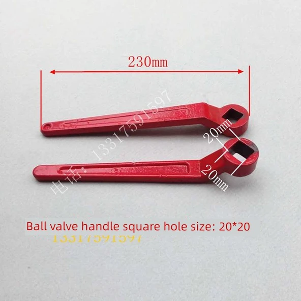 Sprinkler Yağ Tankeri Küresel Vana Kolu - 20x20 Orta Delik - 5