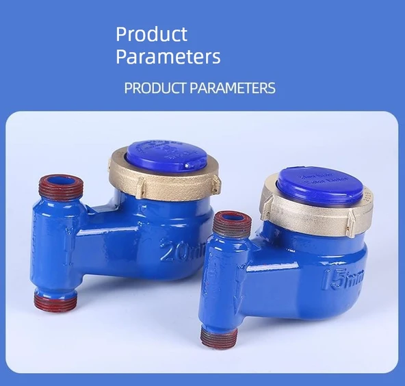 Dikey Su Sayacı DN20 6 Nokta Üst Bakır Kapak Bakır Rakor Takviyeli Plaka - Resim 11