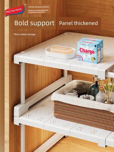 Lavabo Altı Rafı - 47-68 cm Uzunluk, 42 cm Genişlik, 32 cm Yükseklik - Resim 3