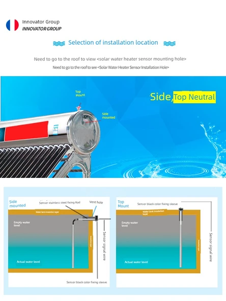 Solar Su Isıtıcı Sıcaklık ve Seviye Sensörü - Yan/Üst Montaj 4 Çekirdekli Silikon Bantlı Fiş - 5