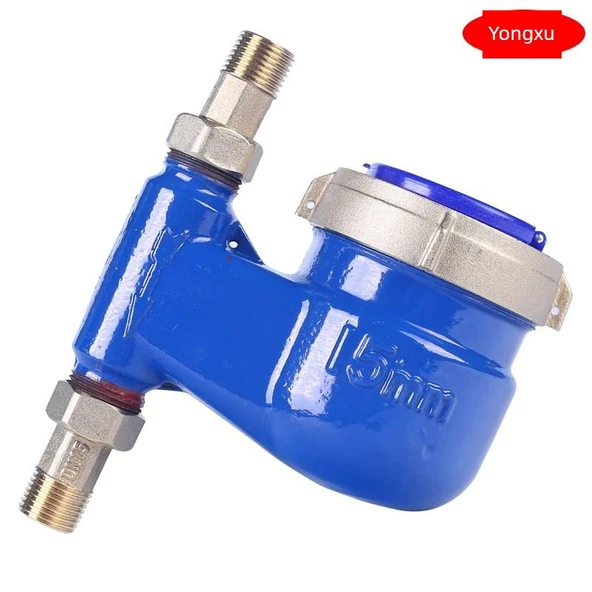 Dikey Su Sayacı DN20 6 Nokta Üst Bakır Kapak Bakır Rakor Takviyeli Plaka - Resim 5