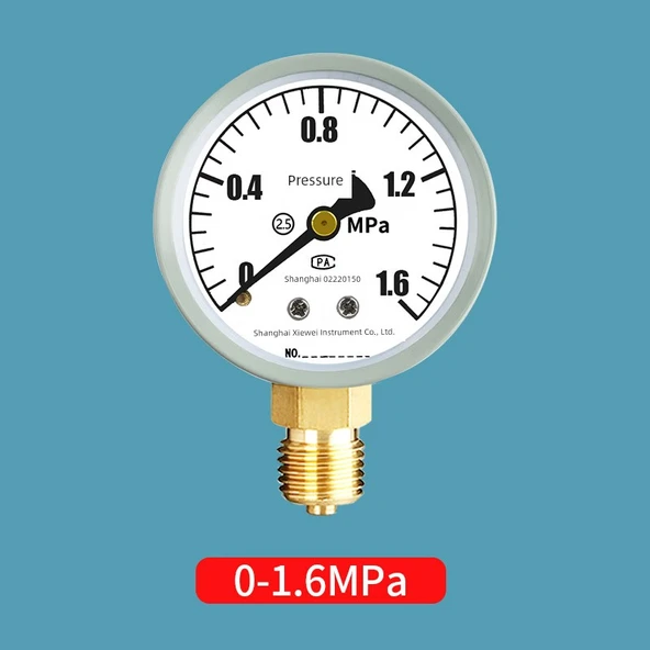 Su Basınç Ölçer - 0-1.6MPA Tek Basınç Ölçer 2 Noktalı Diş