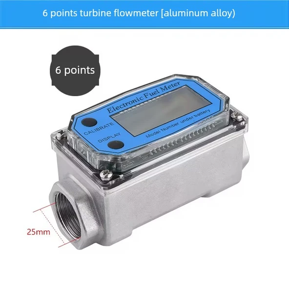 Dijital Türbin Debimetre - 6 Nokta Alüminyum Alaşımlı