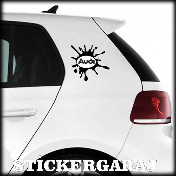 Audi uyumlu tuning leke 2 adet sticker - Araba motosiklet kask buzdolabı cam otomobil atv laptop tablet duvar stickerı