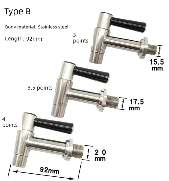 Elektrikli Su Isıtıcı Musluk - Tip a 3 Noktalı (Parlak Paslanmaz Çelik) - Resim 11