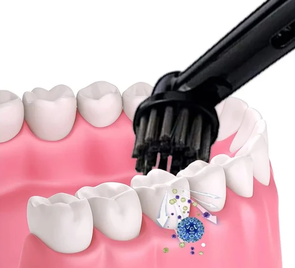 5D NEW WHITE Oral B Uyumlu BAMBOO CHARCHOAL  Döner Başlık - 2