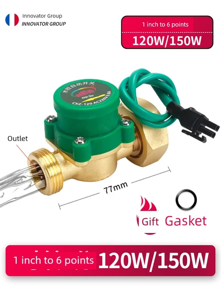 Su Akış Sensörü Kontrol Cihazı 220V - 1 İnçten 6 Dakikaya 120W/150W