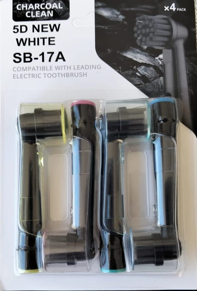 5D NEW WHITE Oral B Uyumlu BAMBOO CHARCHOAL  Döner Başlık - 6