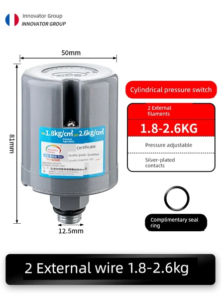 Otomatik Kendinden Emişli Takviye Pompası Su Basınç Şalteri - 2 Dış Telli 1.8-2.6kg