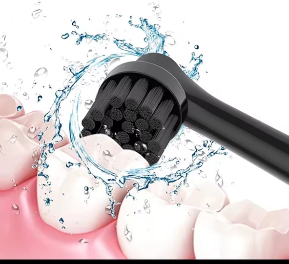 5D NEW WHITE Oral B Uyumlu BAMBOO CHARCHOAL  Döner Başlık - 4