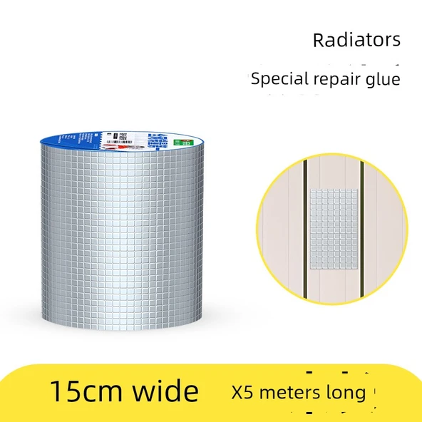 Kalınlaştırılmış Kare Alüminyum Isıtma Borusu Tamir Bandı - 15cm x 5 Metre
