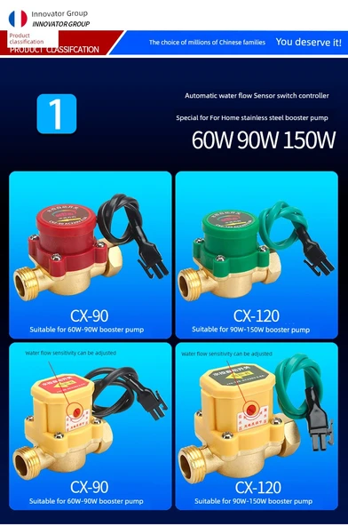 Su Akış Sensörü Kontrol Cihazı 220V - 1 İnçten 6 Dakikaya 200W-300W - Nötr Hassasiyet Ayarlı - 7