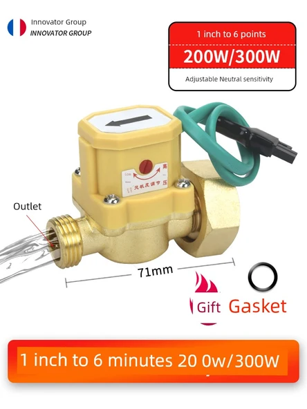 Su Akış Sensörü Kontrol Cihazı 220V - 1 İnçten 6 Dakikaya 200W-300W - Nötr Hassasiyet Ayarlı