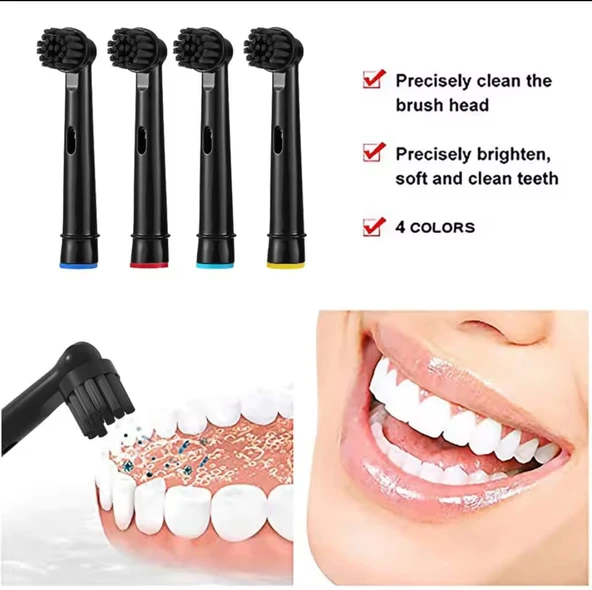 5D NEW WHITE Oral B Uyumlu BAMBOO CHARCHOAL  Döner Başlık - 3