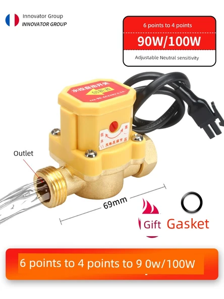 Su Akış Sensörü Kontrol Cihazı 220V - 6 Dakikadan 4 Dakikaya 90W/100W - Nötr Hassasiyet Ayarlı