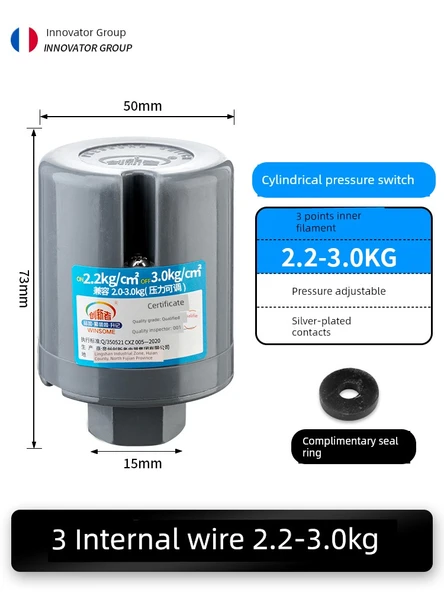 Otomatik Kendinden Emişli Takviye Pompası Su Basınç Şalteri - 3 İç Telli 2.2-3.0kg