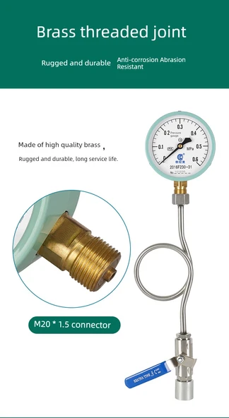 Y100 Basınç Ölçer - [0-1.6mpa] 16kg - Resim 9