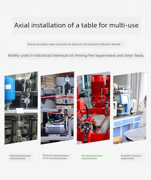 Y60 Aksiyal Siyah Kasa Basınç Ölçer 0-1.6mpa / M14 Diş - 8