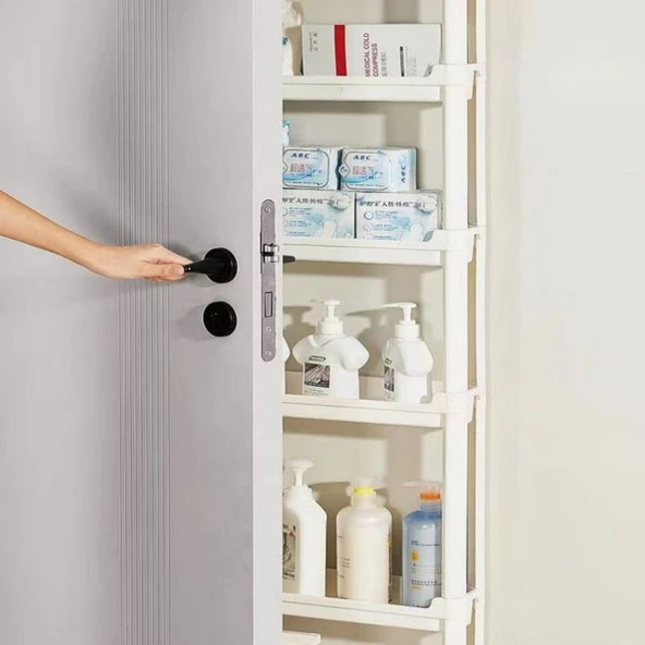 Ultra İnce Banyo Dolabı - H18-13.5 Dört Katlı Dar Dolap 83.5 cm Yükseklik - 3