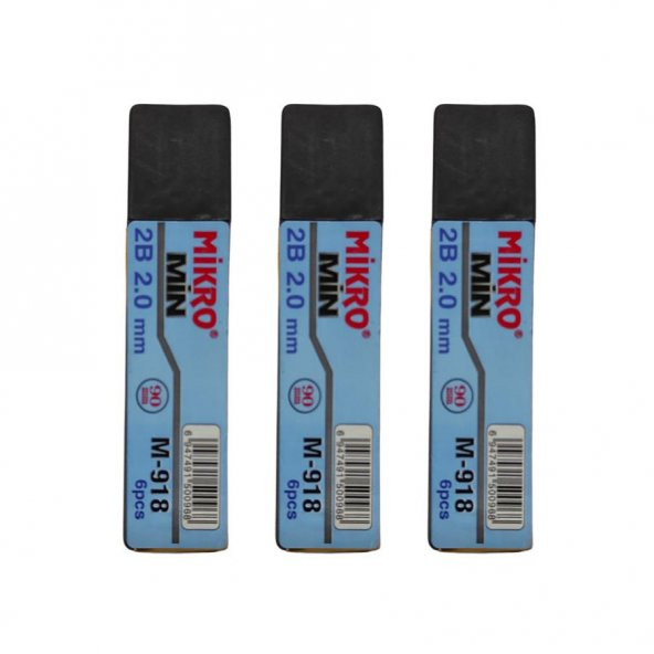 Kalem Ucu 2.0mm 2B Mikro 2B Kalem Ucu 2mm Siyah 3 Adet