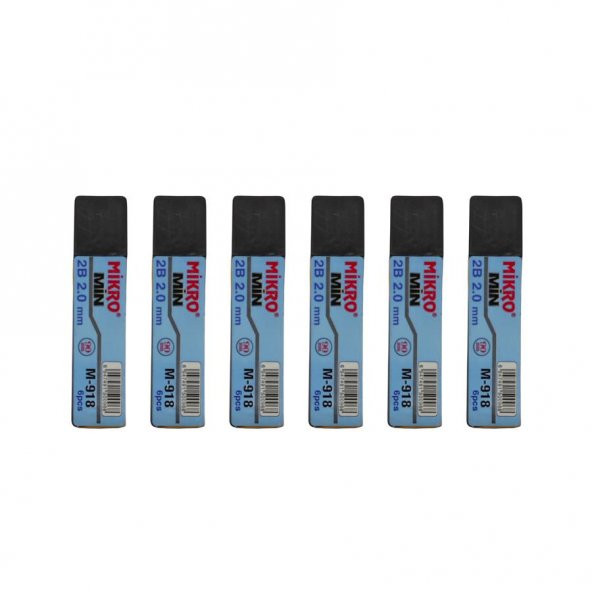 Kalem Ucu 2.0mm 2B Mikro 2B Kalem Ucu 2mm Siyah 6 Adet