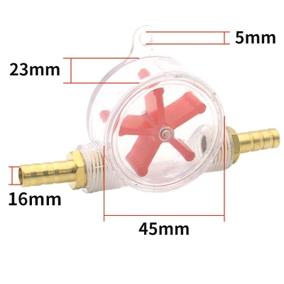 Su Soğutmalı İş Mili Motoru Su Akış Göstergesi - Pagoda Ağızlı Tek Giriş/Çıkış (16mm)