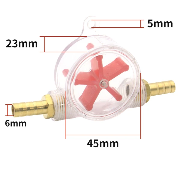 Su Soğutmalı İş Mili Motoru Su Akış Göstergesi - Pagoda Ağızlı Tek Giriş/Çıkış (6mm)