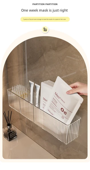 Akrilik Banyo Rafı - Duvara Monte - 2 Adet + İz Bırakmayan Yapıştırıcı - 10