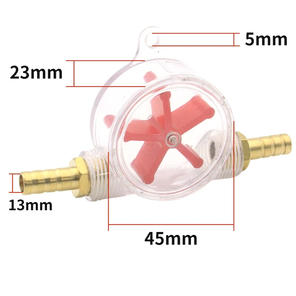 Su Soğutmalı İş Mili Motoru Su Akış Göstergesi - Pagoda Ağızlı Tek Giriş/Çıkış (13mm)