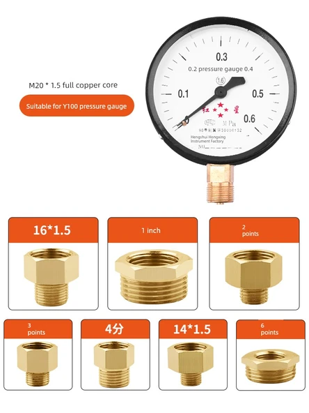 Basınç Ölçer Adaptörü - İç dişli M14 * 1.5 - Dış dişli 2 nokta - 4