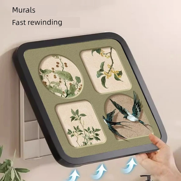 Banyo Duvar Rafı - Kristal Porselen Yan Ying Sheng D - Beyaz Kenar - Deliksiz, Katlanabilir, Su Geçirmez - 2