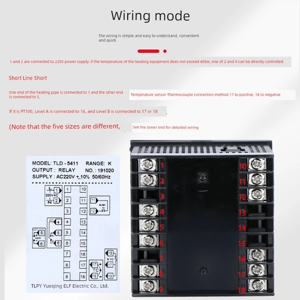 Dijital Akıllı Sıcaklık Kontrol Cihazı 96x96 SSR Katı Hal Çıkışlı Ayarlanabilir - 5