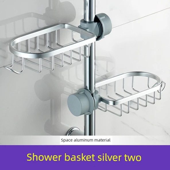 Deliksiz Banyo Duş Sabunluk - Gümüş 2