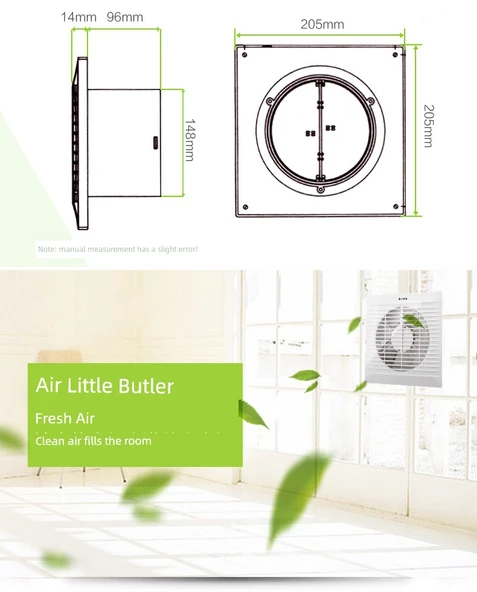 SLIM6 Banyo Havalandırma Fanı - 152mm Açıklık - 8