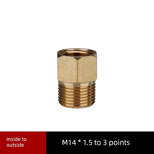 Basınç Ölçer Bakır Adaptör - M14 * 1.5 - 3 Nokta