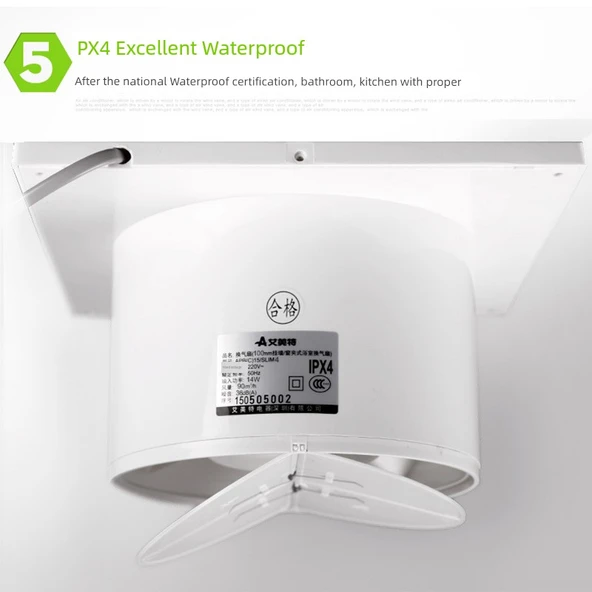 SLIM5 Banyo Havalandırma Fanı - 122mm Açıklık - 4