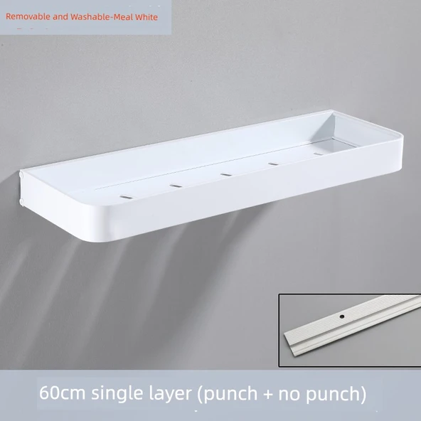 Çıkarılabilir Yıkanabilir Alüminyum Banyo Havluluk - Beyaz 60cm