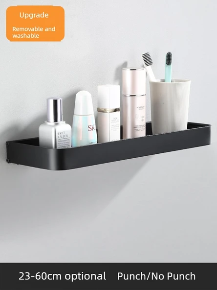 Çıkarılabilir Yıkanabilir Alüminyum Banyo Havluluk - Metalik Gri 40cm - 3