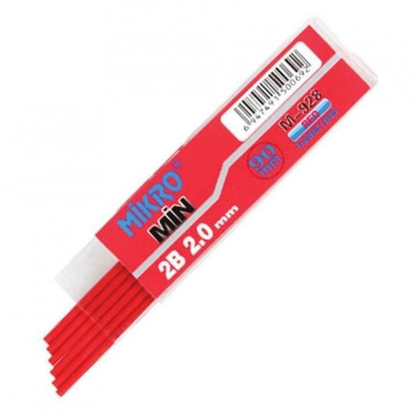 Kalem Ucu 2.0mm 2B Mikro 2B Kalem Ucu 2mm Kırmızı 3 Adet - 2