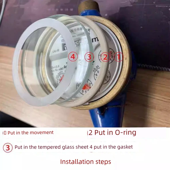 Su Sayacı Temperli Cam Antifriz Kapak Lensi - Akıllı Saat 70mm 10 Adet - 10