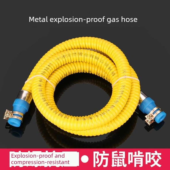 Paslanmaz Çelik Patlamaya Dayanıklı Gaz Hortumu - 9 Metre