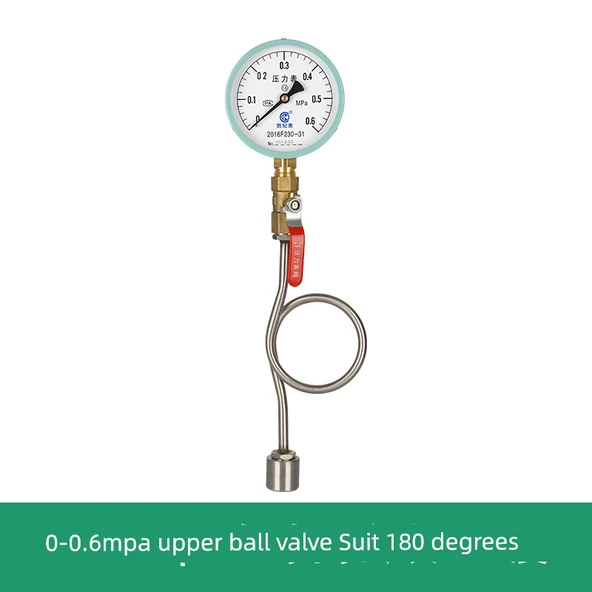 Y100 Basınç Ölçer - 0-0.6mpa Üst Küresel Vana 180 Derece