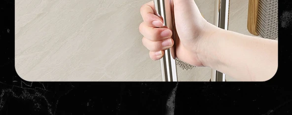 Deliksiz Banyo Rafı - Tuvalet Havlu Depolama - [Parlak Gümüş] Paslanmaz Çelik 2 Katlı 3 Kancalı - 11